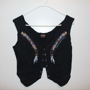 Black Vintage Harley Davidson Tank Top